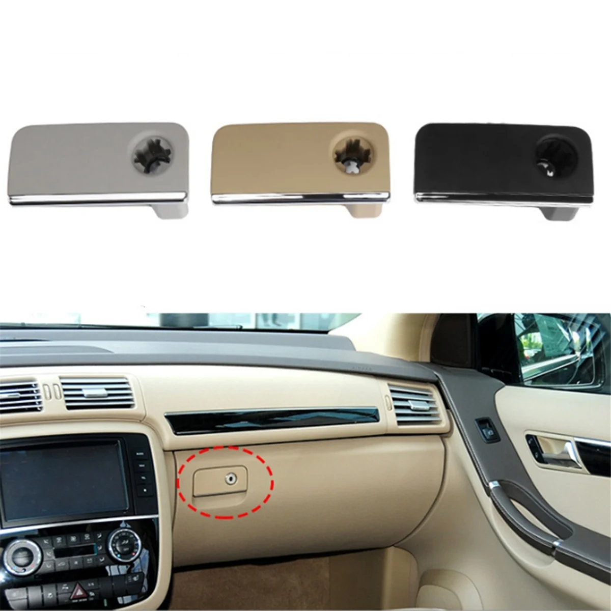 Car Glove Box Handle Lid for Mercedes Benz R CLASS W251 2006-2017 Toolbox Switch Buckle Handle image 4