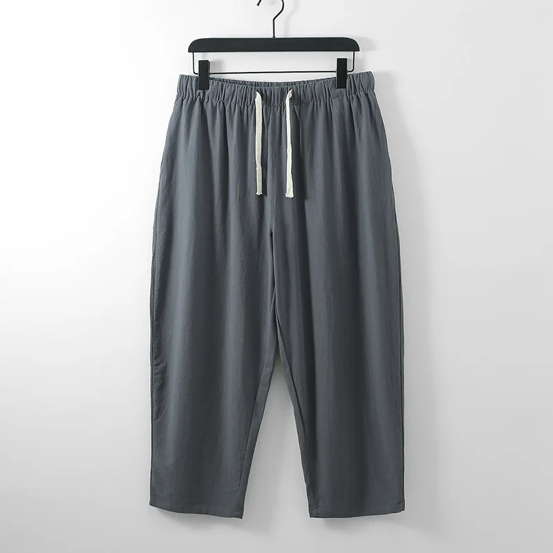 

180KG Summer Pants Men 5XL 6XL 7XL 8XL 9XL 10XL 11XL 12XL Waist 170cm Plus Size Cotton Linen Large Size Trousers Men