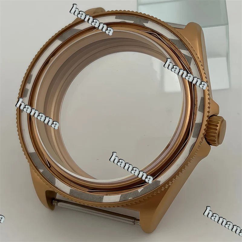 40mm Silver Rose Gold Watch Case Cylindrical sapphire Glass Fit NH34 NH35 NH36 NH70 NH71 NH72 ETA 2824 PT5000 Automatic Movement image 3