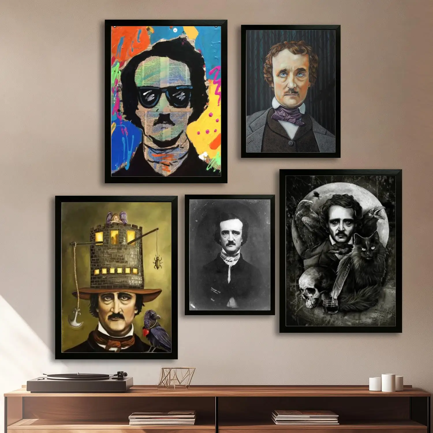 edgar allan poe poet Canvas Art Poster and Wall Art, Picture Print, Modern Family Bedroom Decor, Posters,Decorative painting