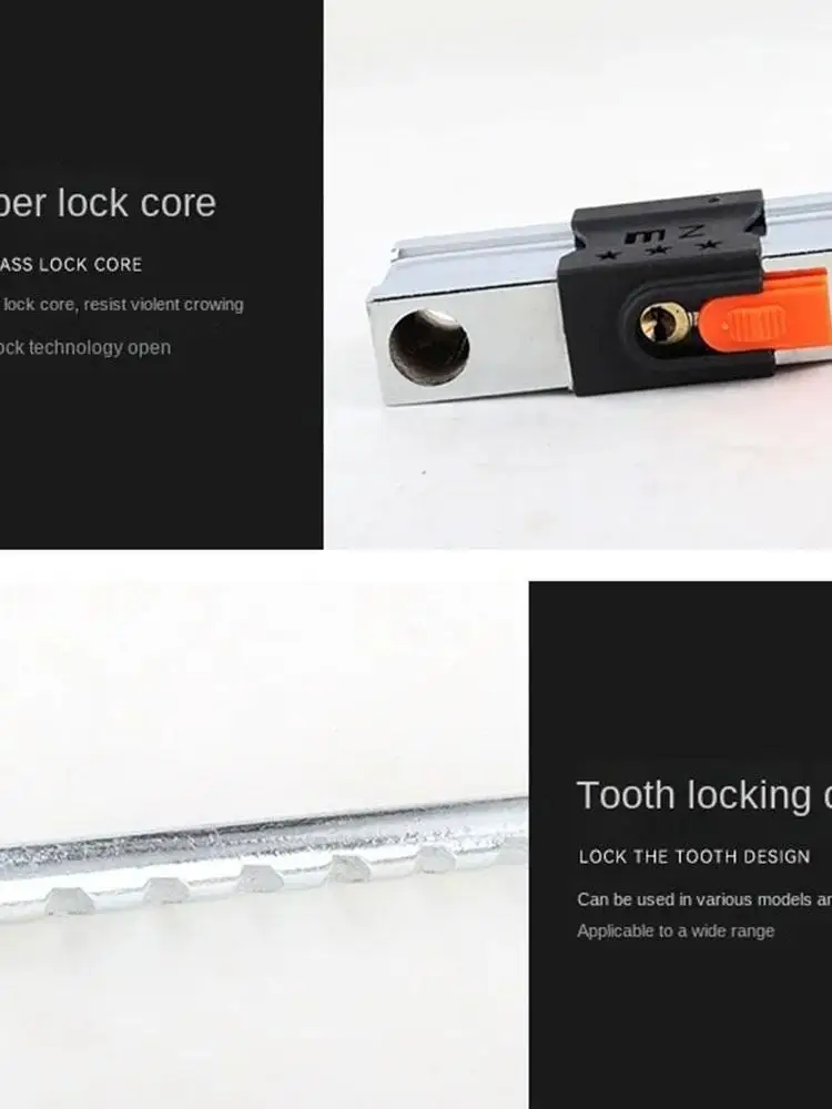 AliExpress NONE Anti Theft Long Large Lock with Dust Cover Shop Office Security Mortise Lock Sturdy Thicked U Shape Glass Door Lock for Bike