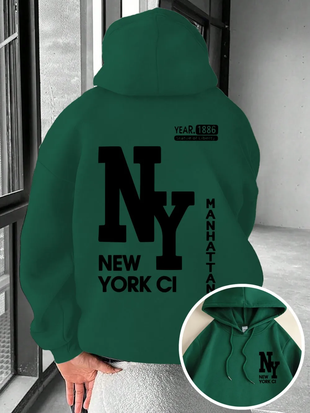Hot selling fashionable men's autumn letter print micro elastic comfortable hooded sweatshirt outdoor urban casual top