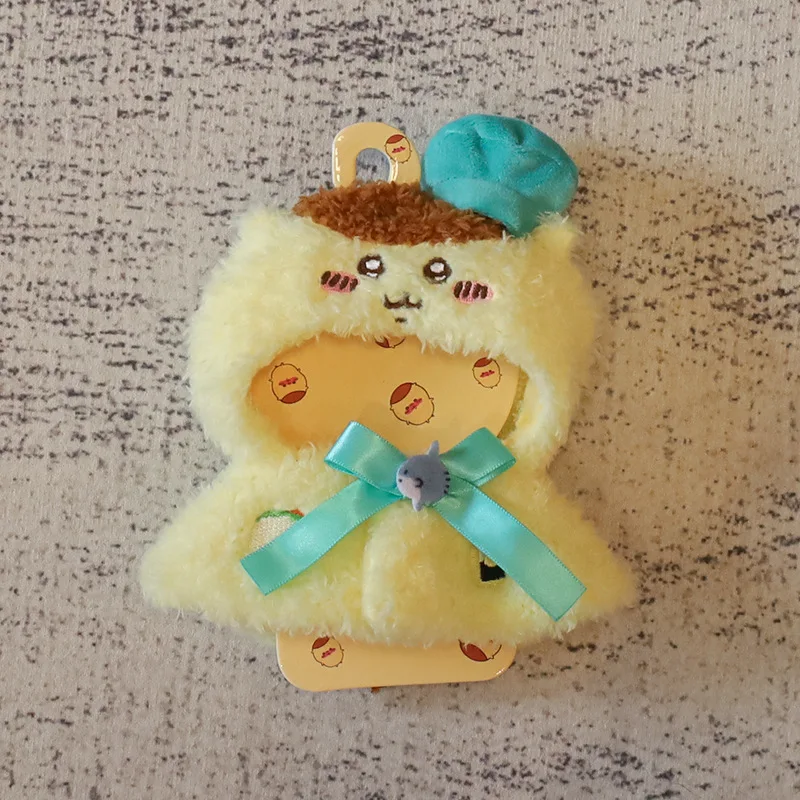 Creative Sanrio Cute Melody Kuromi Cinnamoroll 12cm Doll Clothes Cape Headgear Kawaii Pendant Cartoon Ornament Accessories Gift