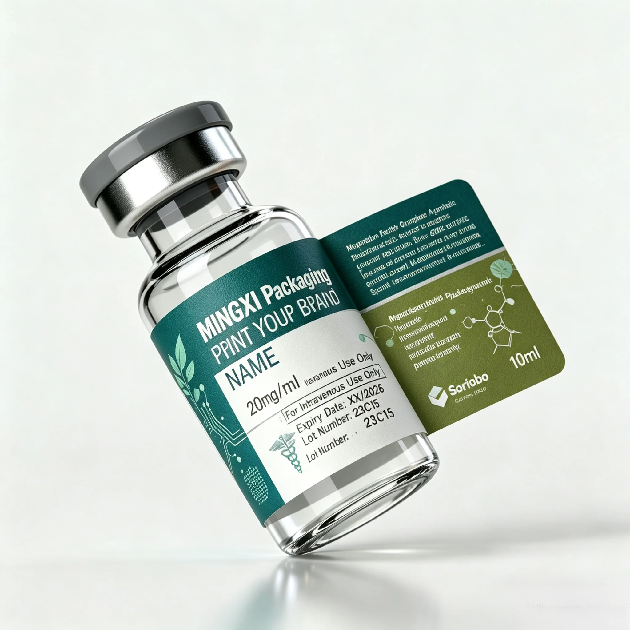 3ml‑5ml‑10ml Peptide Cosmetic Healthcare Vials,Luxury Private Label Waterproof Print Vinyl Decal Stickers