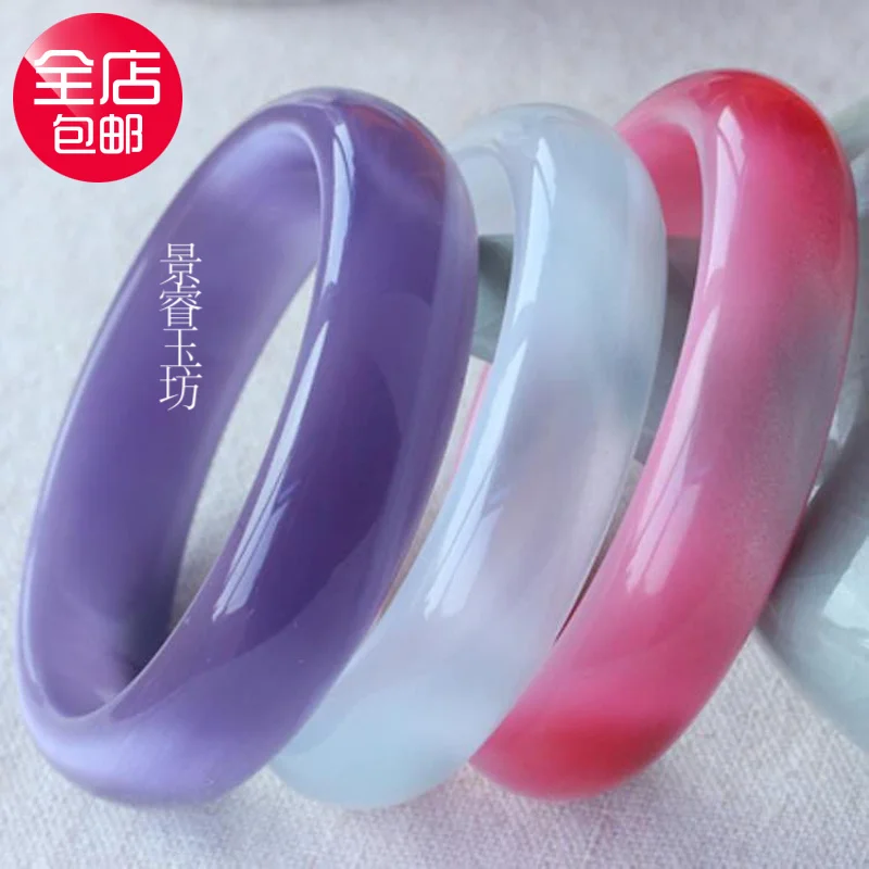

Opal Bracelet Flowing Crystal Cat's Eye Bracelet Shiny Wide and Narrow Strips Large Wide Thickened Fashionable Elegant Women's J