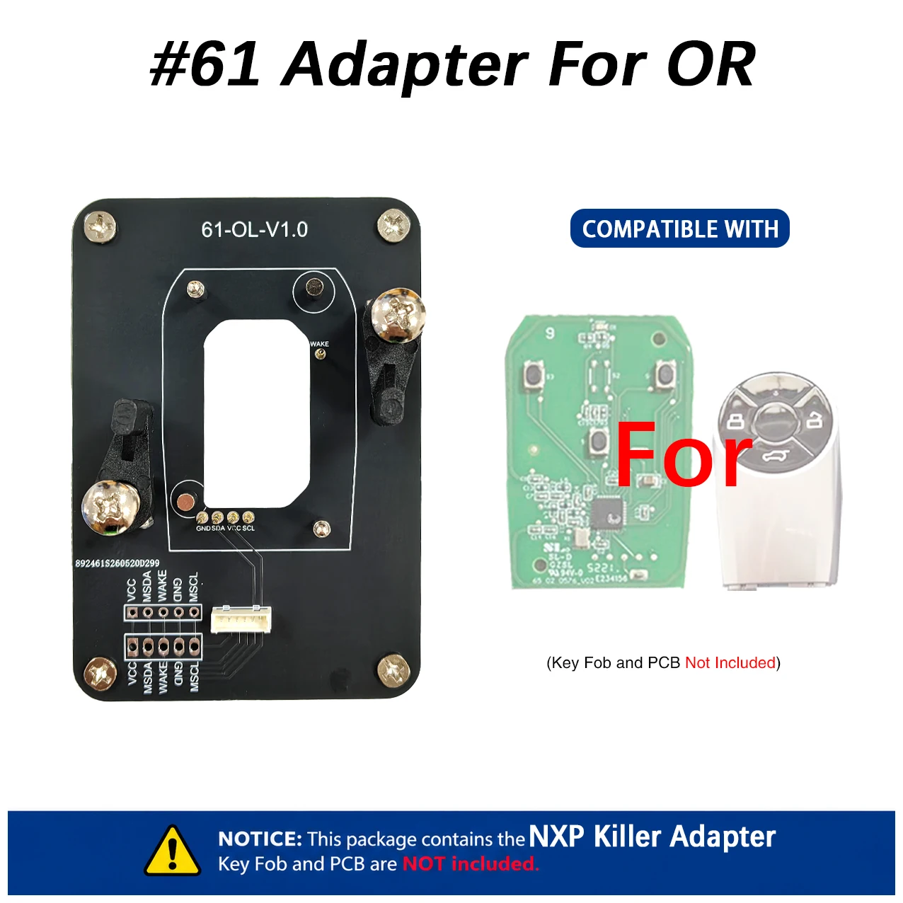CNP259 No.#61-#70 Solider Free Adapter Compatible With N-xpkiller Device NCF Key Chip Programming Adapter For Ford For Trumpchi