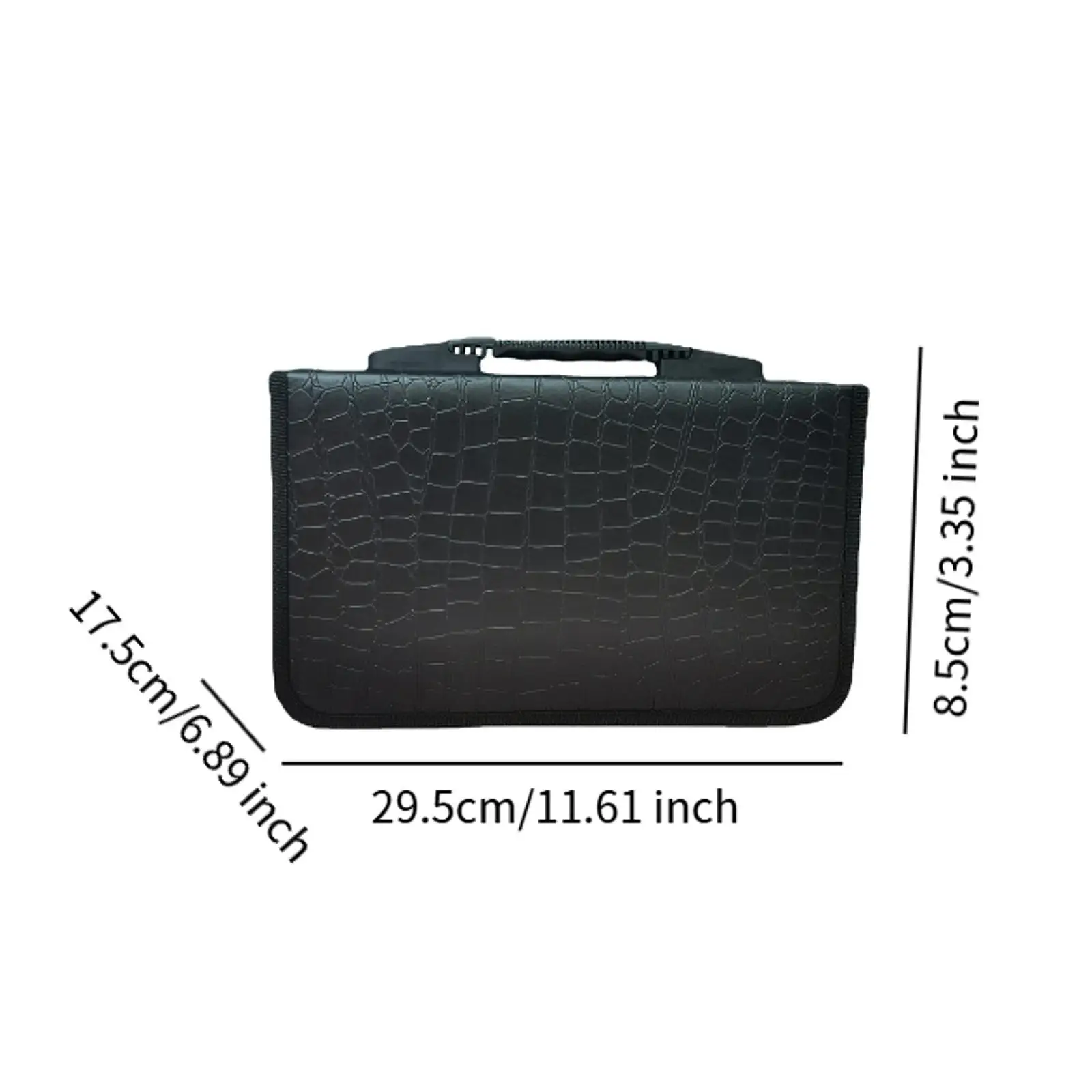 CD Case Bag CD Discs Holder 128 Capacity CD Storage Wallet Bag Black Travel CD Wallet Portable CD Sleeves Booklet for Home