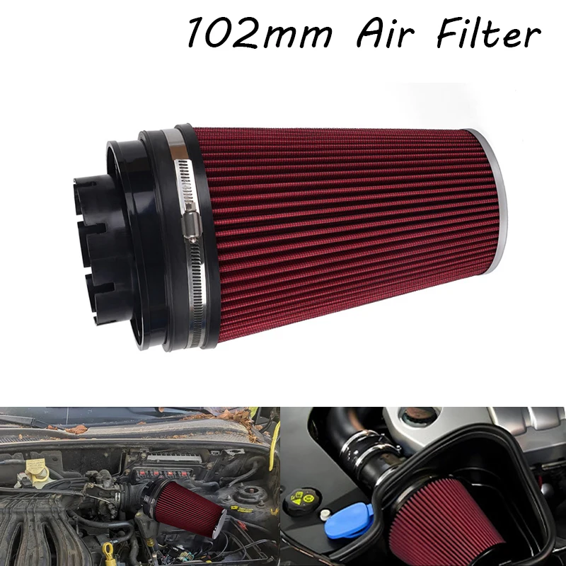 

Универсальный длинный конический сухой фильтр с высокой пропускной способностью 102 мм для холодного впуска воздуха, замена воздушного фильтра OFI130