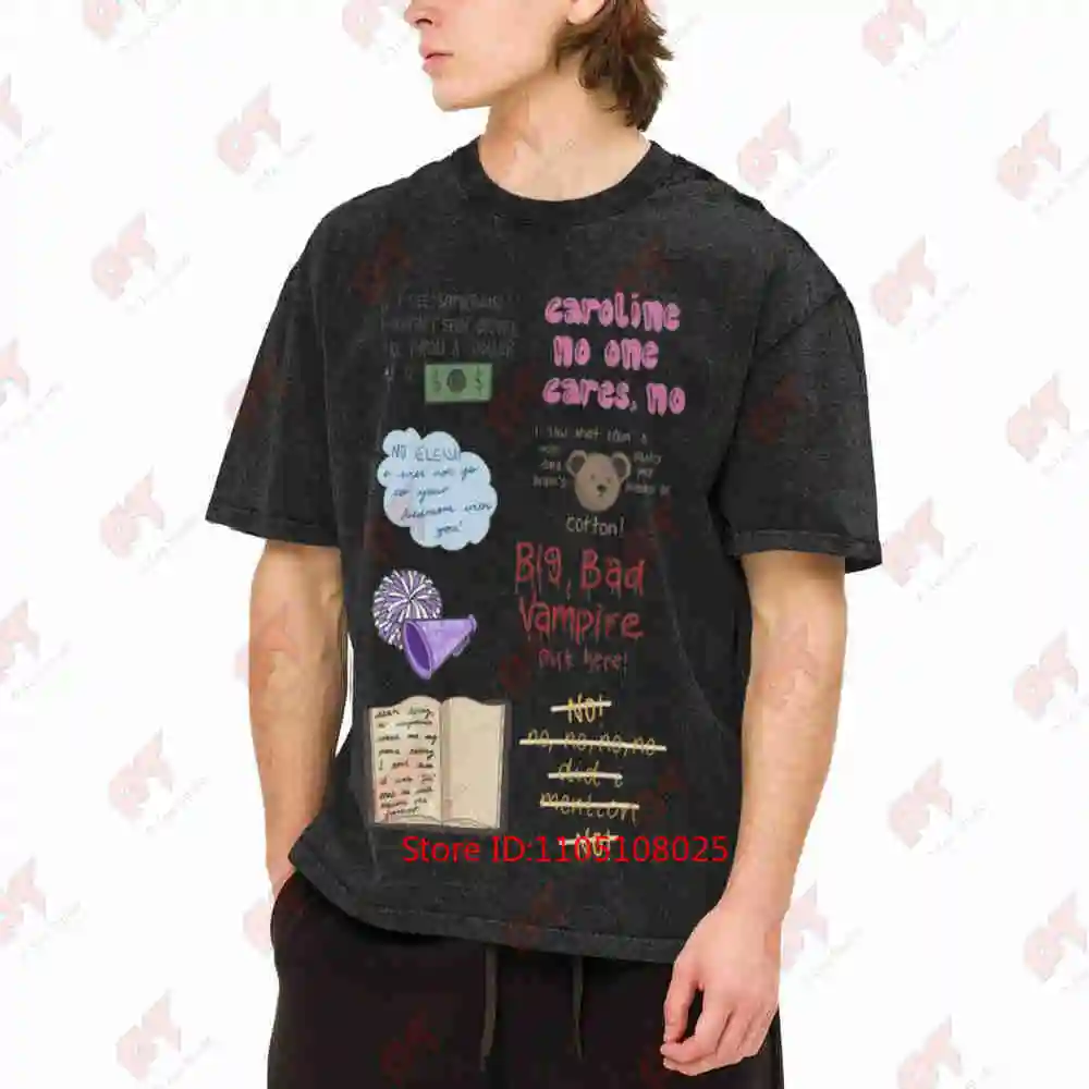 Damon Quote Vintage Washed Tee Pure Cotton T-Shirt