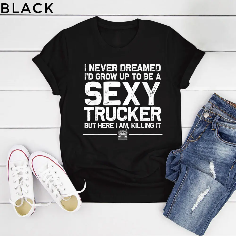 Funny Truck iver Shirts For Trucker Women, Trucking Lover T-Shirt for Her/Him