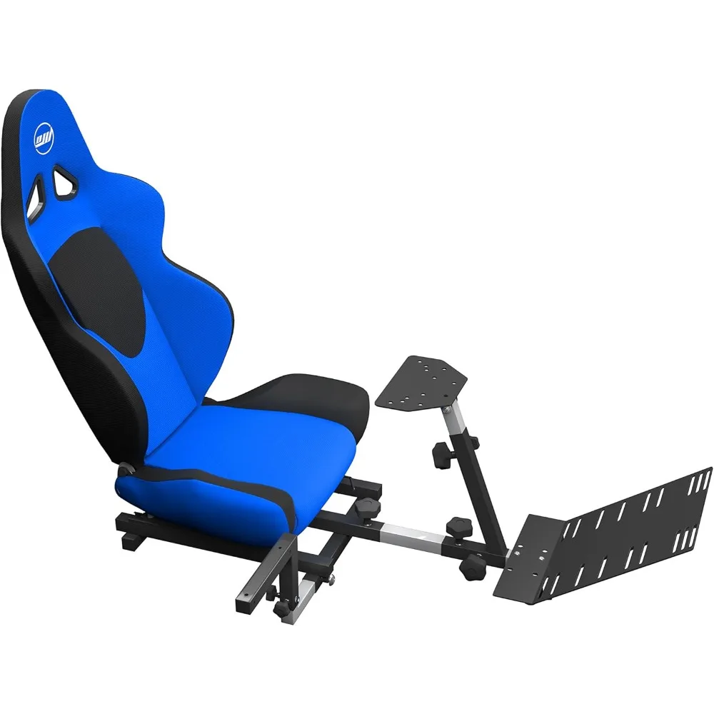 

Advanced Racing Seat Driving Simulator Gaming Chair with Gear Shifter Mount Blue