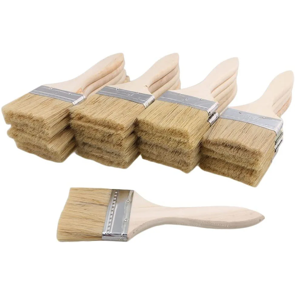 AK51-24Pcs Paint Brushes 70Mm Chip Paint And Varnish Brush Perfect For Wall And Wood Painting Stains Glues