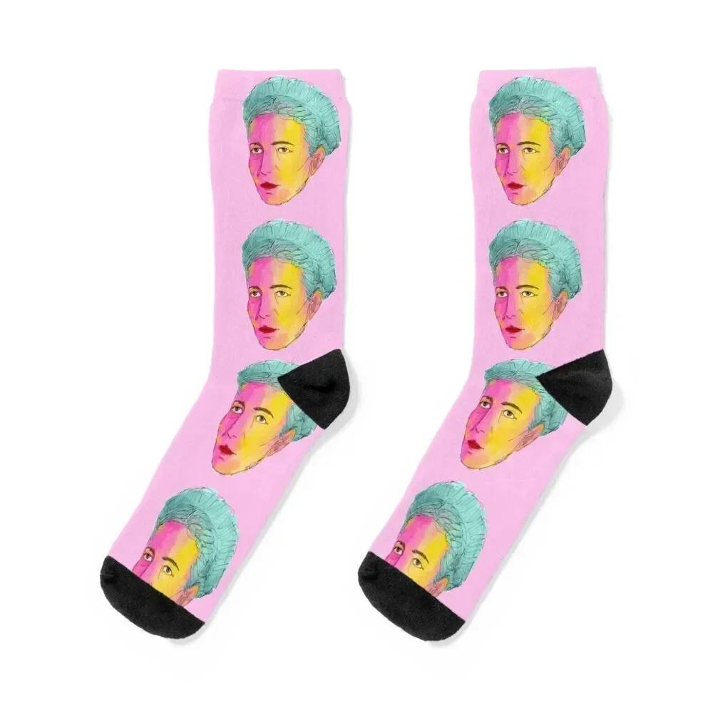 

Simone de Beauvoir Painting Socks retro winter kawaii anime Socks Men's Women's