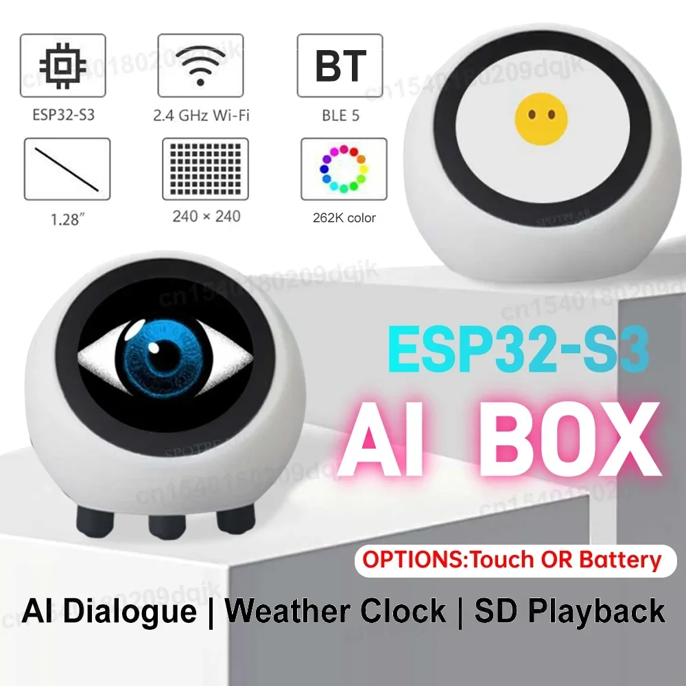 DeepSeek Compatible XiaoZhi AI Voice Chat Robot Ball ESP32-S3 Development Board 1.28 inch LCD spHome Assistant WifiWeather N16R8