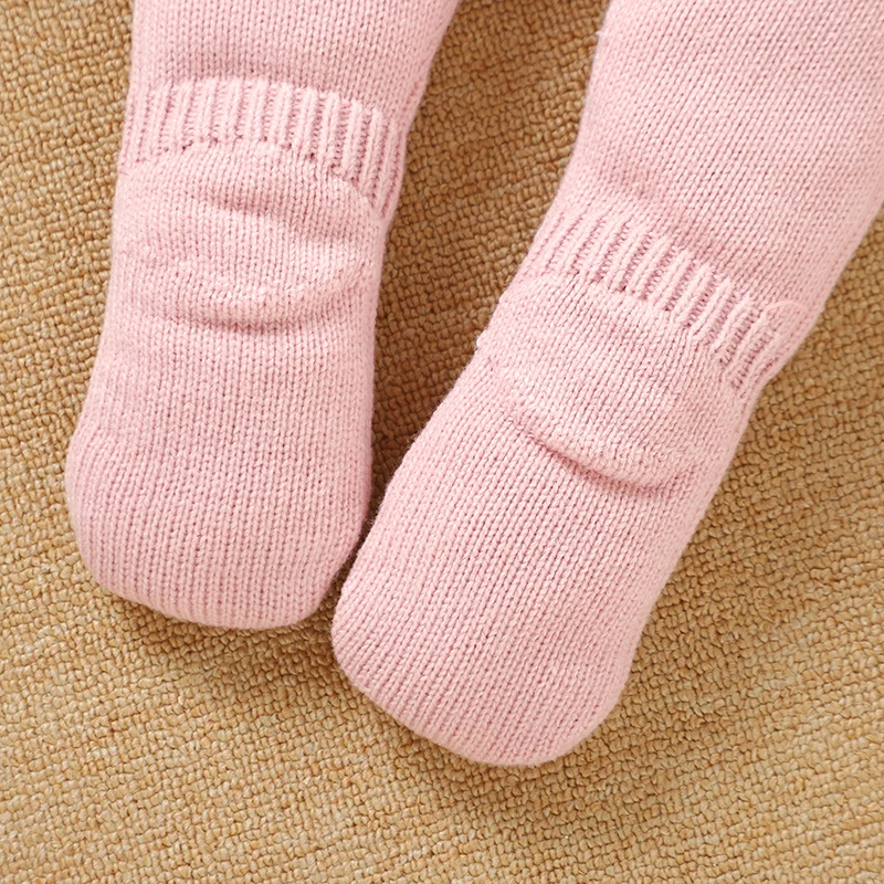 2-teiliges Baby Mädchen Kleidungsset Rosa Langarm-Pullover+Leggings Herbst Winter Lässige Oberbekleidung Kleinkind Outfit – Detail 9