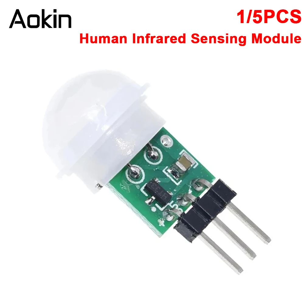 1/5PCS Micro Human Body Sensing Module PIR Module Infrared Module Pyroelectric Human Body Infrared Sensor Module