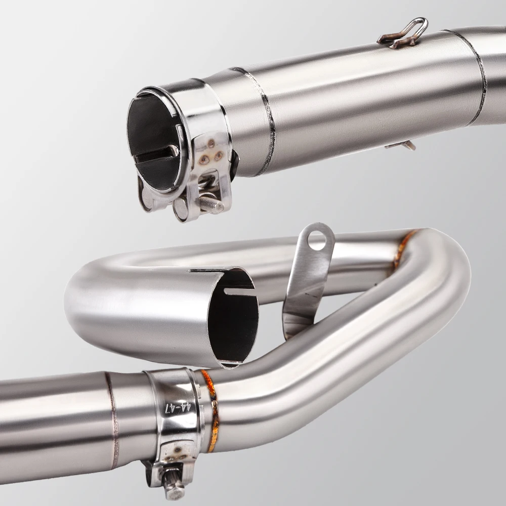 

For CB600F 2007 2008 2009 2010 2011 2012 2013 Exhaust Pipe Front Mid Section Header Link Pipe Moto Racing Slip On