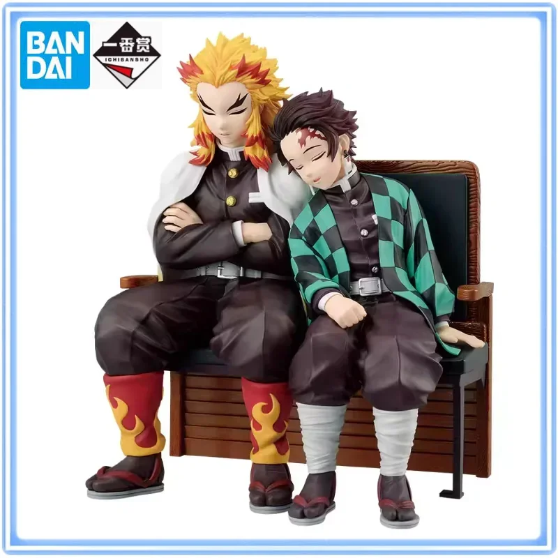 BANDAI Ichiban Kuji Demon Slayer Rengoku Kyoujurou&Kamado Tanjirou Revible Moment Figure Prize Action Figure Model Ornaments