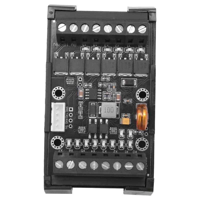 FX1N-14MT PLC Industrial Control Board Replacement Spare Parts Case+USB-TTL Cable PLC Module Analog Input/Output With Guide Rail