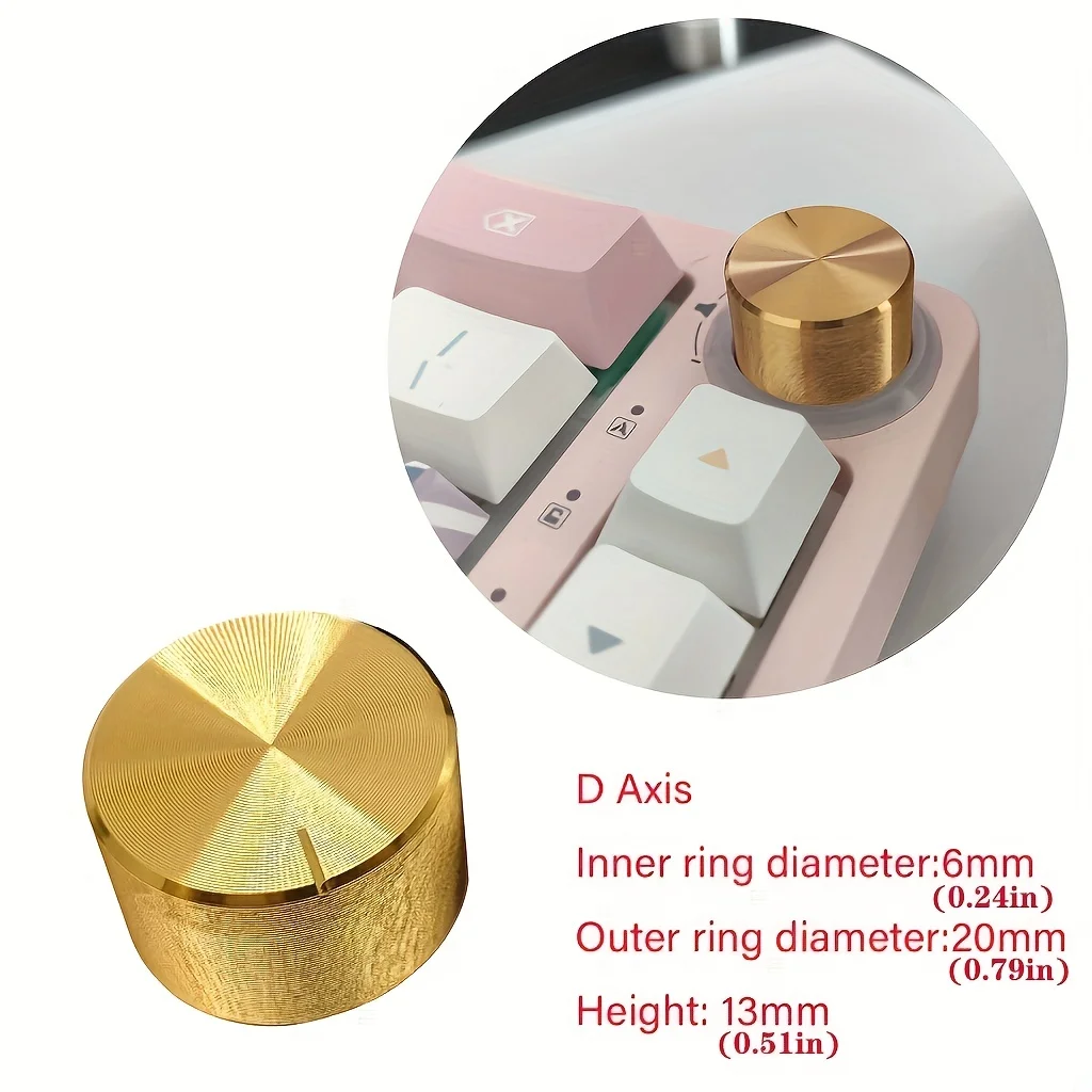 20 مللي متر لوحة المفاتيح الميكانيكية مقبض التحكم في مستوى الصوت والعتاد دليل غطاء مفتاح دوار لضبط غرامة نسيج معدني القطر الداخلي 6 مللي متر