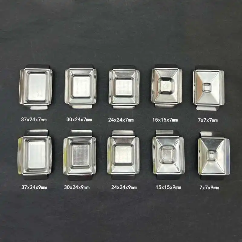 Stainless steel embedding bottom membrane tissue sample pathology embedding box bottom mold paraffin section embedding mold embe