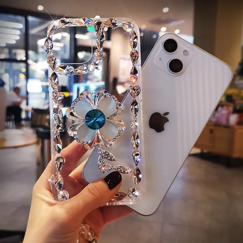 

Transparent Crystal Diamond Phone Case, Luxury Bling Cover for Xiaomi Redmi 9A, 9C, Note8, 9Pro, Note10S, Note11 Pro, 12Pro