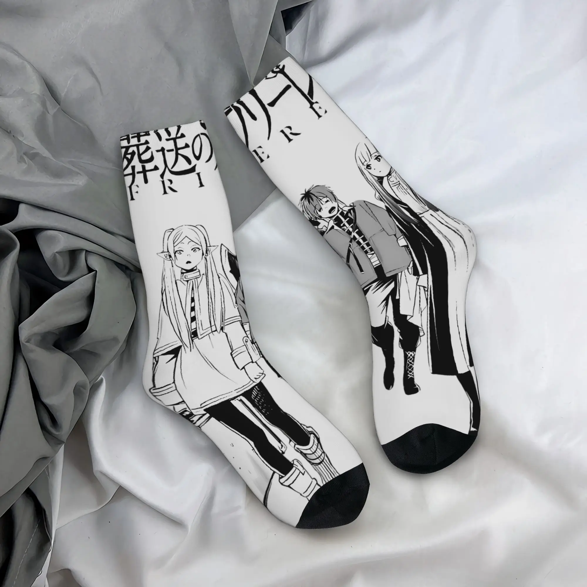 

Sousou no Frieren Journey's End Stockings Fashion Socks Adults Men Medium Soft Socks Winter Climbing Graphic Anti Sweat
