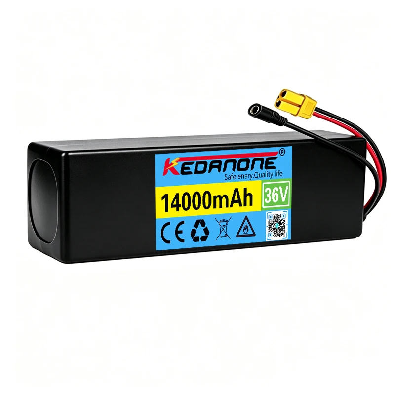36V 10S3P 14Ah 18650 wiederaufladbarer Lithium-Ionen-Akku, 2000W, mit integriertem BMS, geeignet für KUGOO S1, S2, S3 Elektroroller