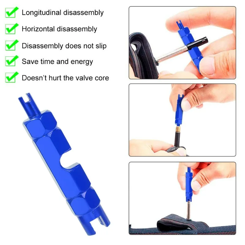 Tyre Valve Core Wrench Spanner Car Bicycle Universal Double-head Portable Disassembly Screwdrivers Tire Repair Removal Tools