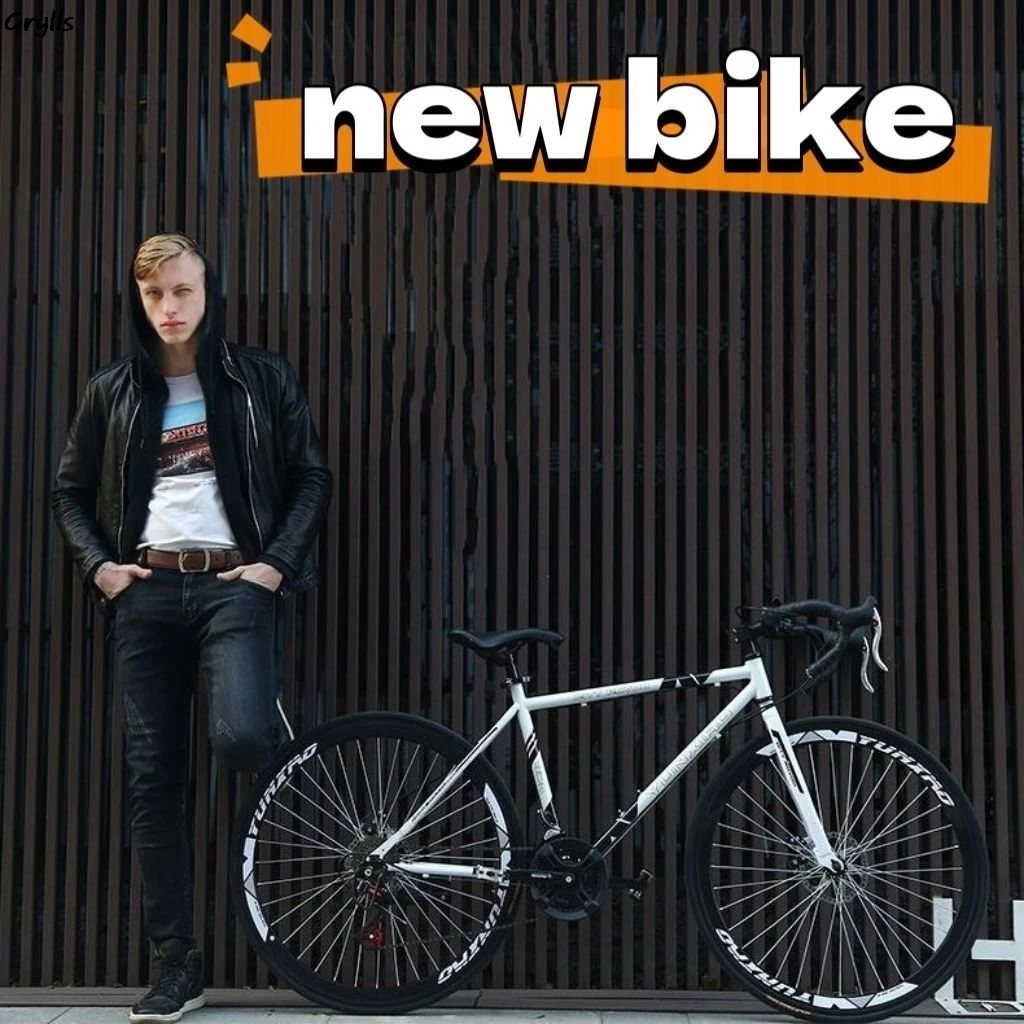 

GRYLLS Male And Female Students Adult Variable Speed Disc Brake Solid 26 "24 Speed Bend Handle Road Racing Racefiets Hot New