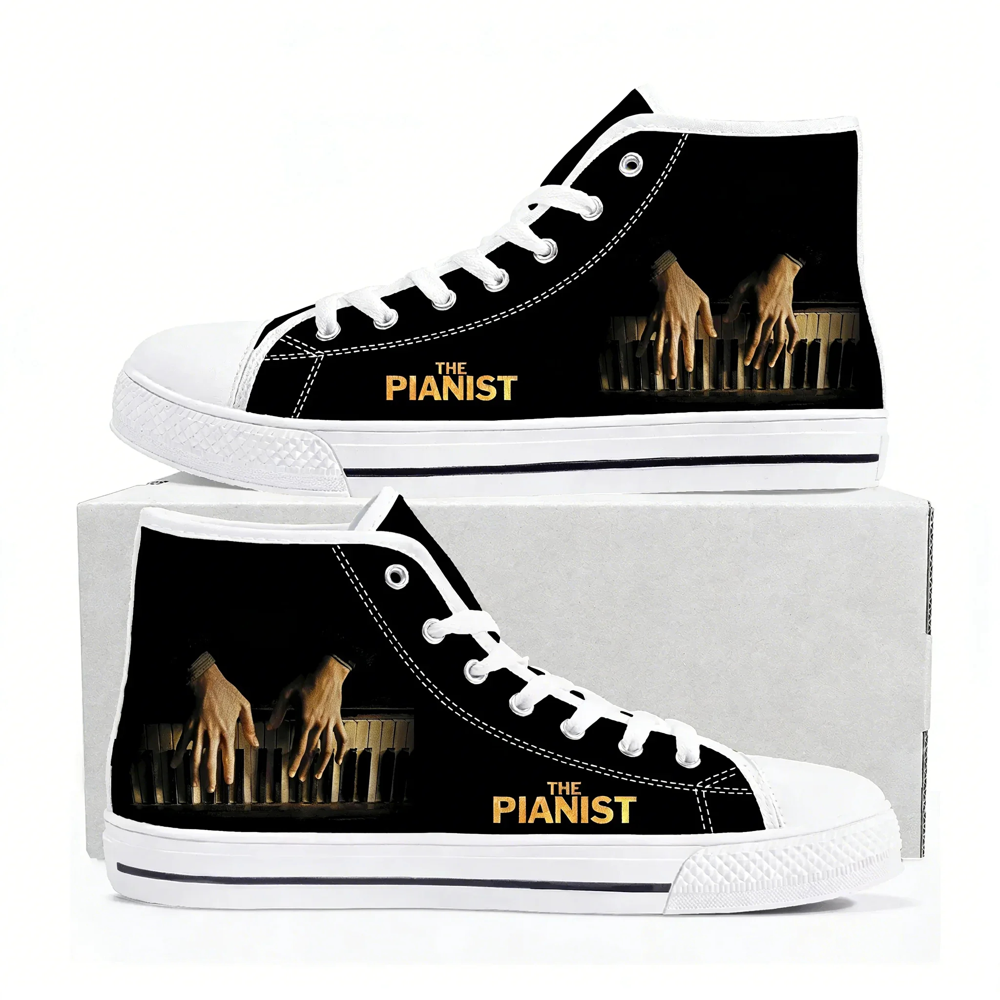

Кроссовки The Pianist High Top высокого качества для мужчин, женщин и подростков, повседневные кеды из канваса с индивидуальным дизайном, обувь с возможностью персонализации