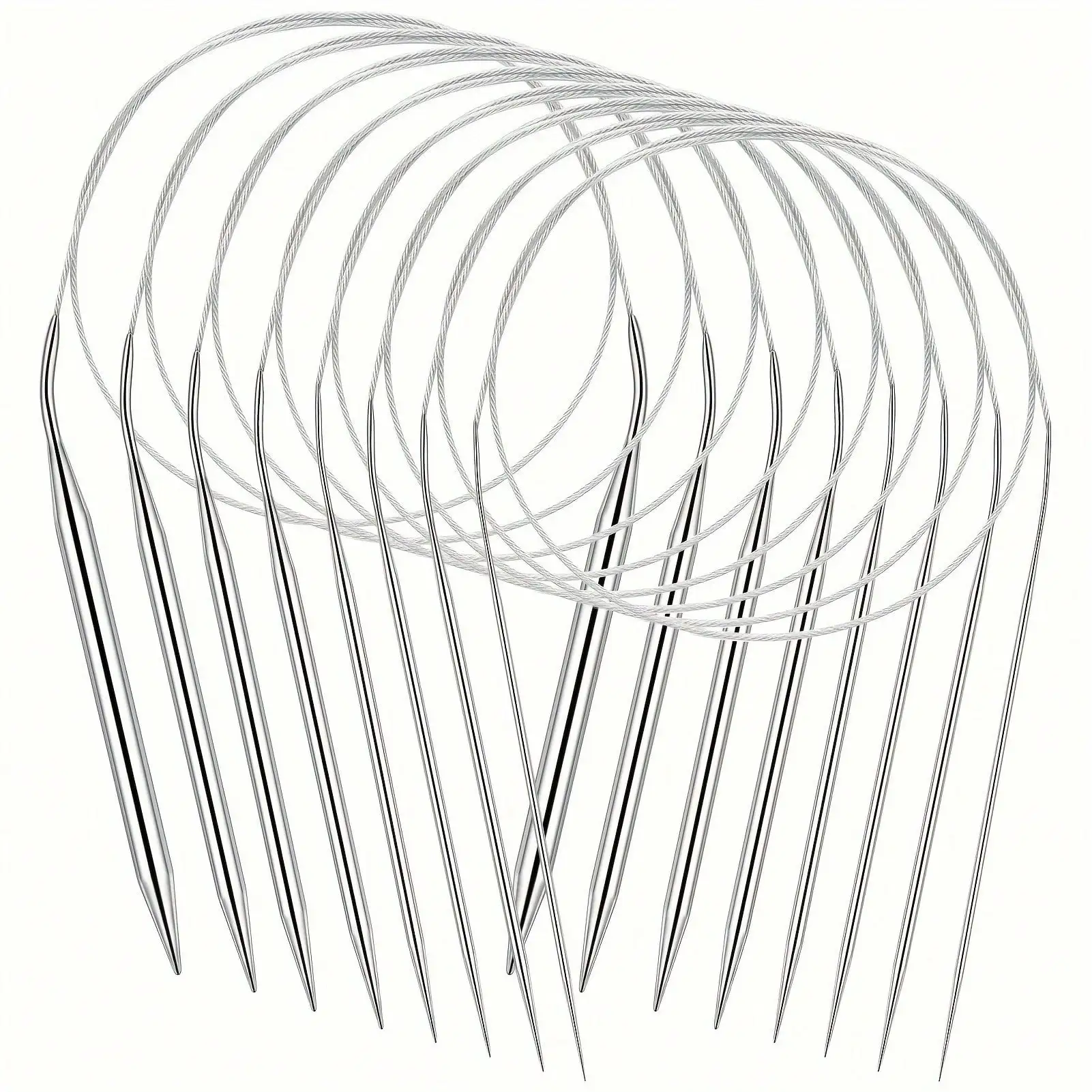 

Professional 8pcs Stainless Steel Knitting Needles Set - Versatile, Smooth, Comfort-Grip, Circular Weaving Essentials