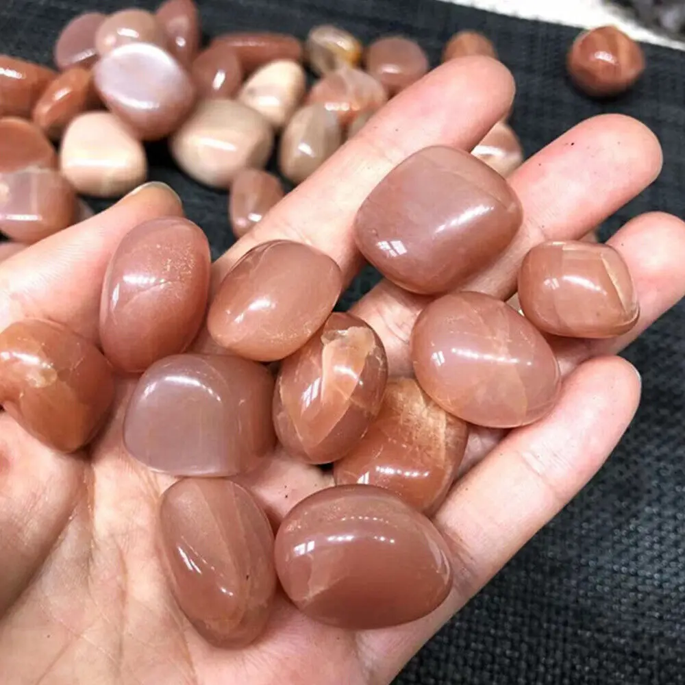 1pc Random Natural Sunstone Tumbled Stone Quartz Crystal Reiki Healing Energy Polished Gemstone Mineral Specimen Home Decoration