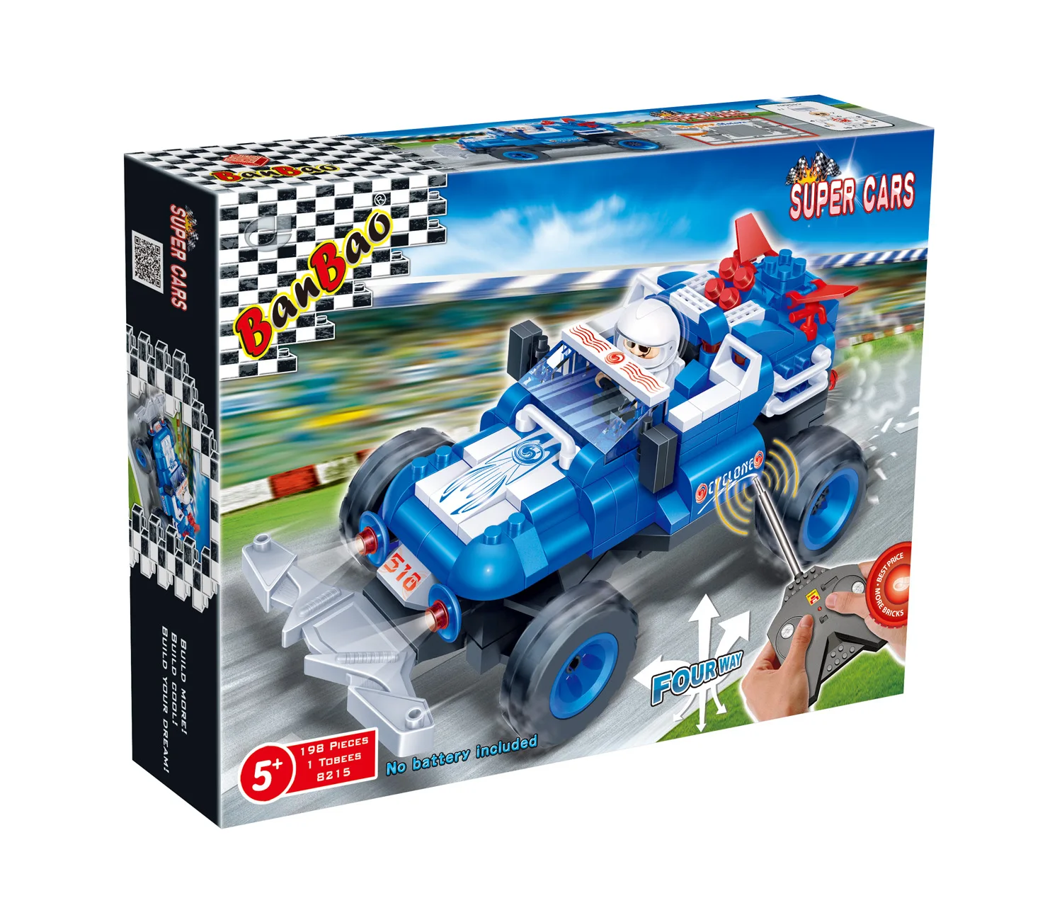 

BanBao B8215 Remote Control Car with a Figure Building Block Toys