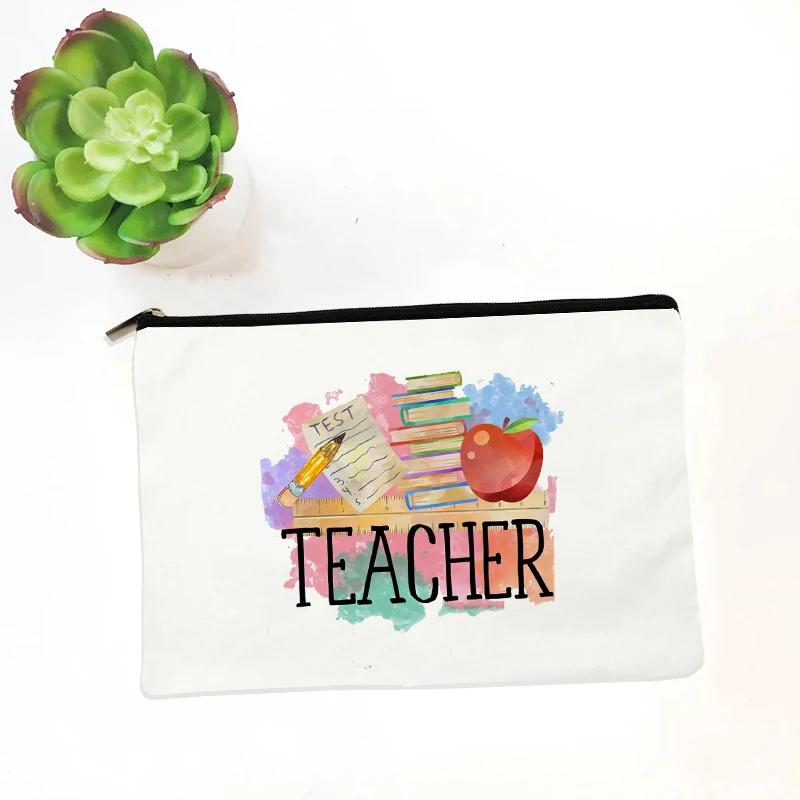 Bolsa de maquillaje de Superman para mujer, organizador de cosméticos portátil, estuche para lápices, regalo de graduación, ceremonia de retiro, profesor