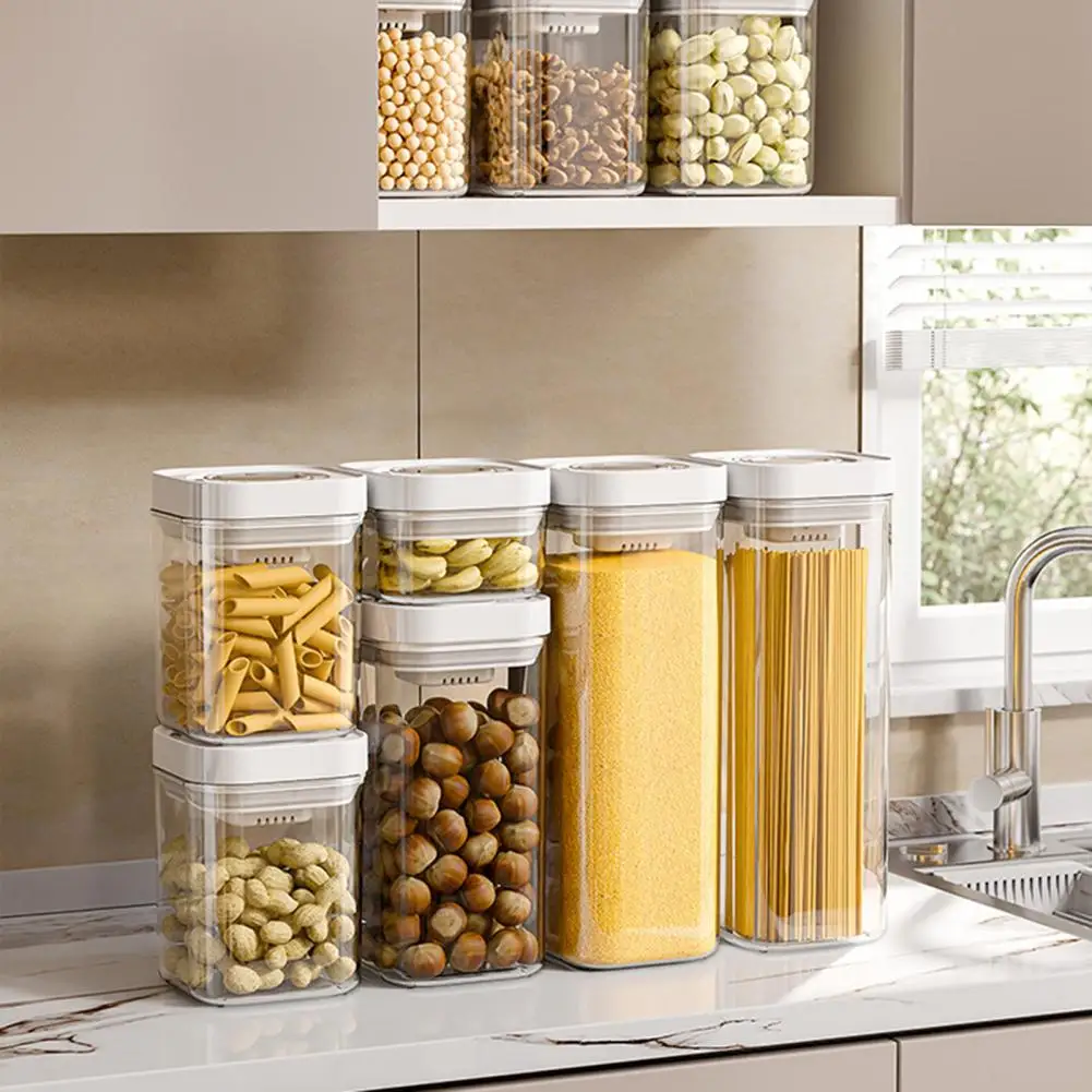 

Rice Storage Moisture-proof Rice Container Transparent Kitchen Storage Containers for Pasta Cereal Snacks Moisture-proof