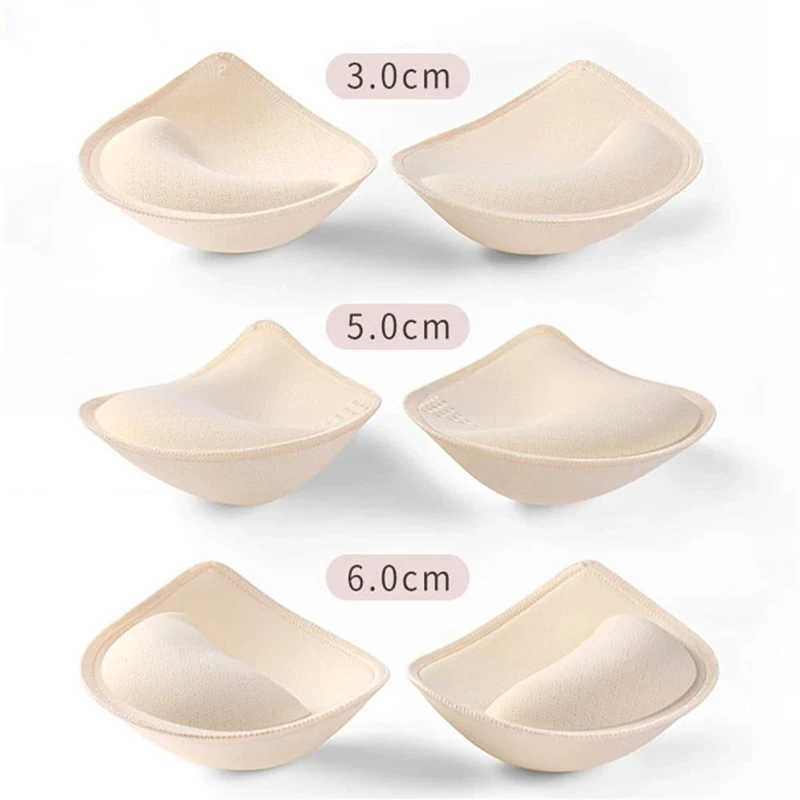 Thickness 5/6cm Thick Latex Bikini Bra Pads Push Up Breast Enhancer Removeable Bra Padding Inserts Cups For Swimsuit Padding