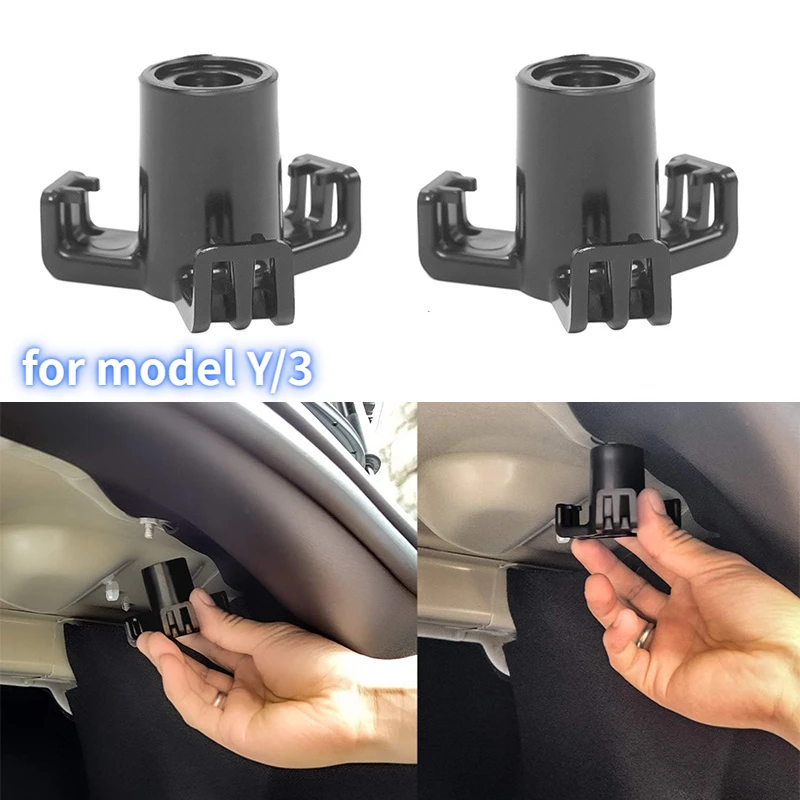 Car Seat Hook For Tesla Model Y/3 Trunk Grocery Bag Hook Auto Back Seat Headrest Hanger 2017-2022 Upgrade Version