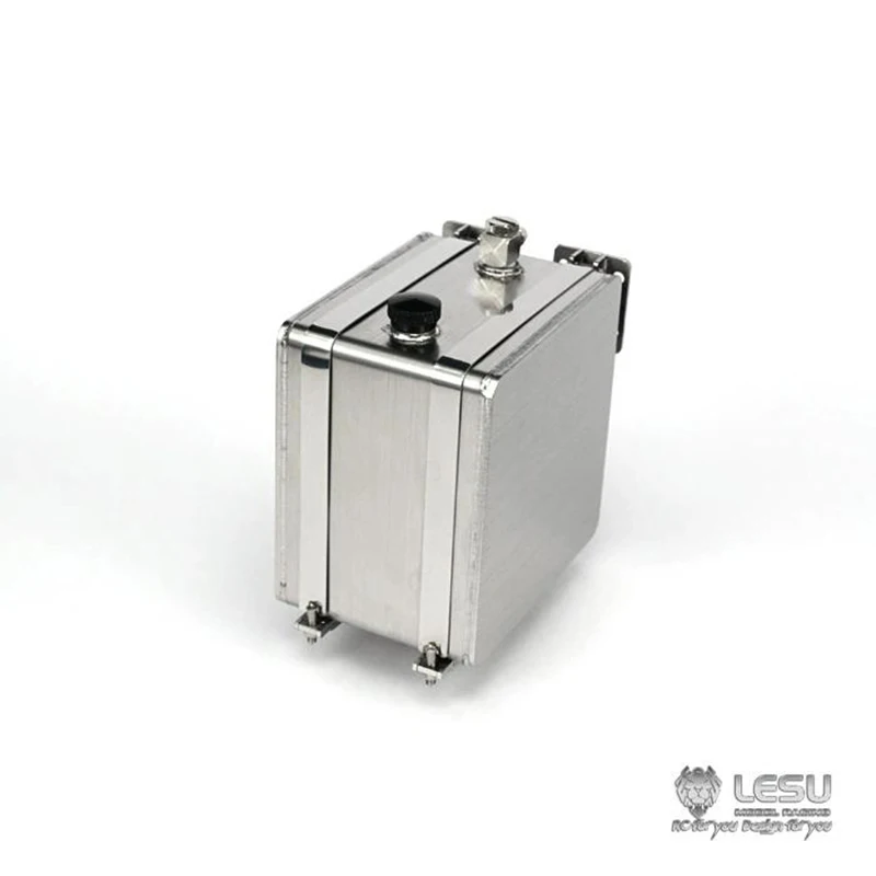 LESU G-6107 1/14 Truck Model Square Stainless Steel Welded Hydraulic Tank Tamiya Truck Model Upgrade Modification or DIY