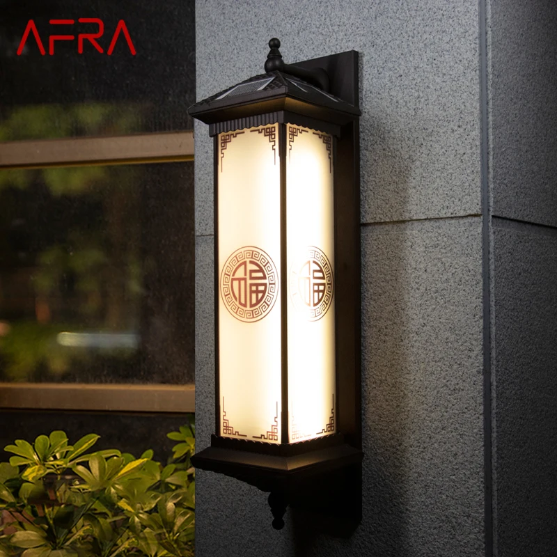 

AFRA Solar Wall Lamp Creativity Chinese Outdoor Sconce Light LED Waterproof IP65 for Home Villa Corridor Courtyard