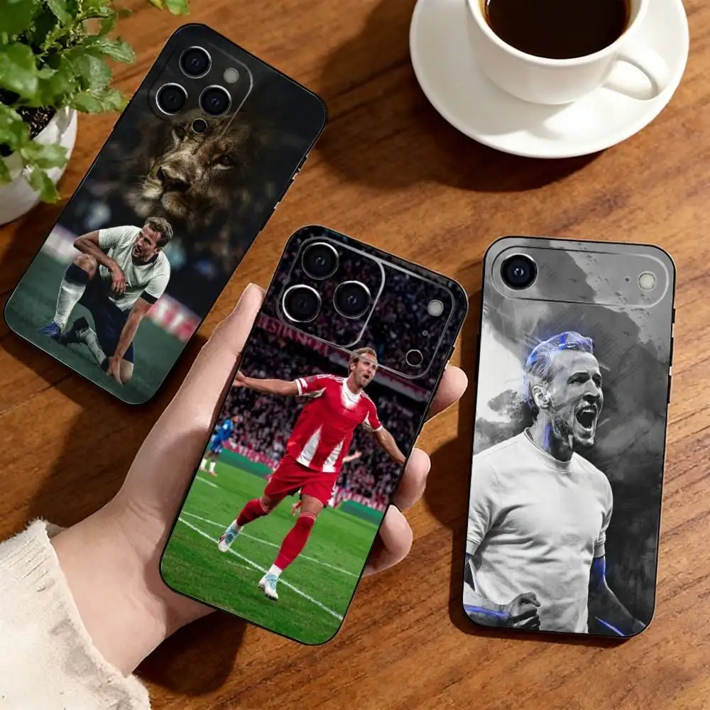 

Harry Kane Phone Case For iPhone17,16,15,14,13,12,11 Plus,Pro Soft Silicone Black Cover