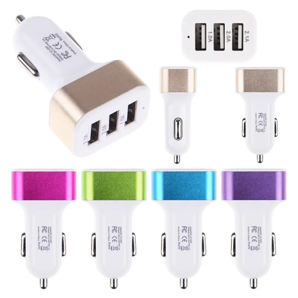 USB Car Charger Fast Charging 50W PD Type C Quick Charge USB C Car Phone Charger 2.1A For iPhone 14 13 12 Xiaomi 13 12