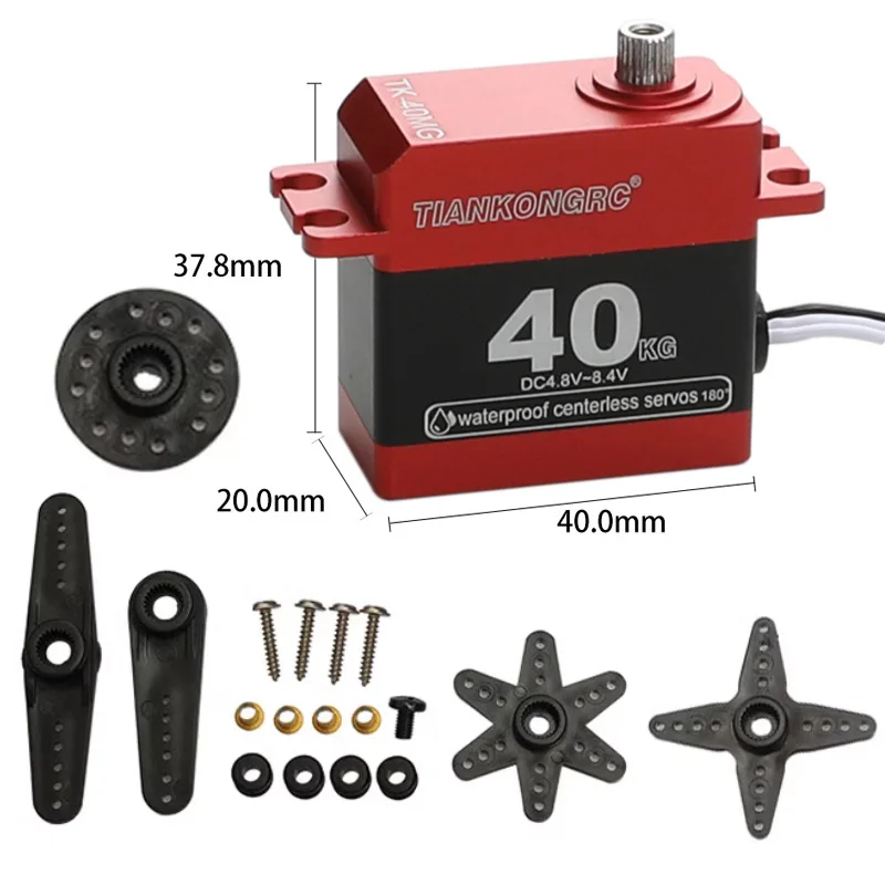 Waterdichte Digitale 40Kg Metalen Coreless Motor Hoogspanning Servo Voor 1/8 1/10 Rc Voertuig Baja Crawler Auto 'S Boot Drone Helikopters