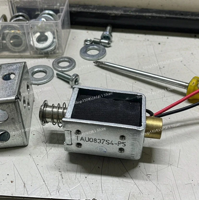 Push-Pull Solenoid for Arcade Game Machine, Long Stroke High Torque Electromagnet 24V Heavy Duty Replacement Part