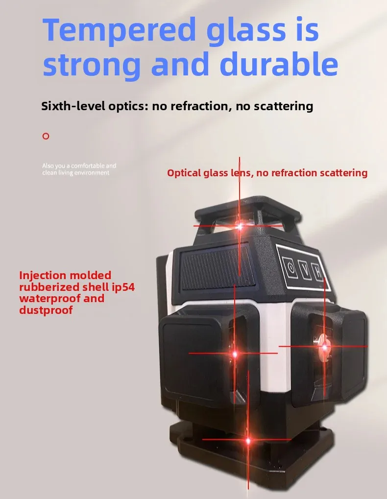 2026 New 8 Line 12 Line Super Red Laser Level High Precision Self Leveling Outdoor Infrared