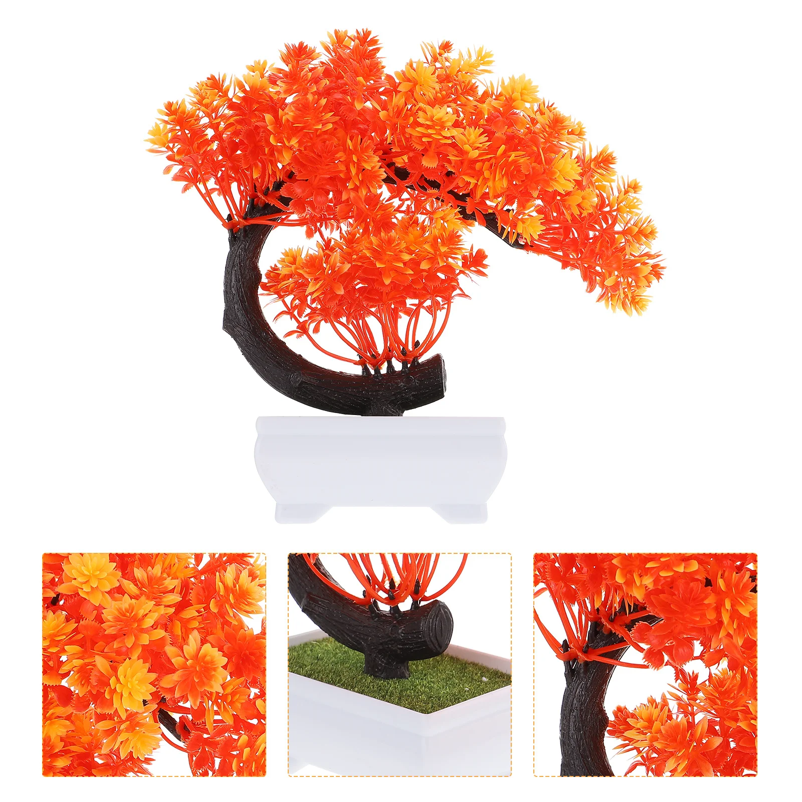 

Artificial Green Potted Plant Plants Bonsai Flower Simulation Decoration Succulent Plastic Desktop Ornament Office
