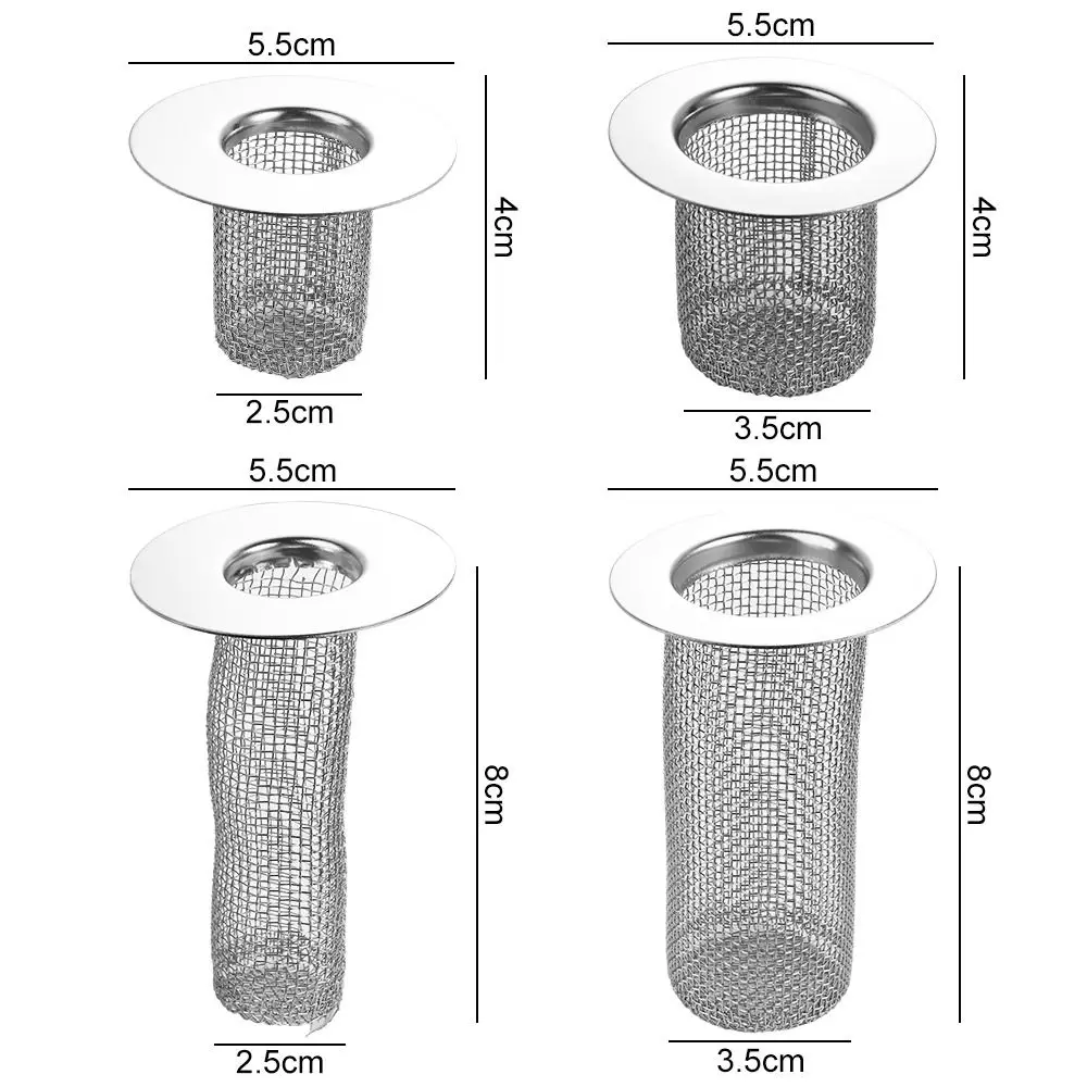 Multifunctional Stainless Steel Floor Drain Filter Mesh Kitchen Sink Anti-clog Slag Strainer Bathroom Accessories