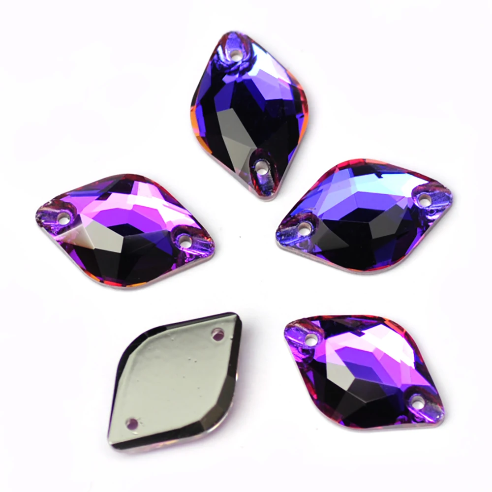 Pubrilex Zitronenförmige Aufnähsteine Flache Kristall-Strasssteine Näh-Diamant-Applikation für Kleidung, Schmuck und Accessoires – Detail 7