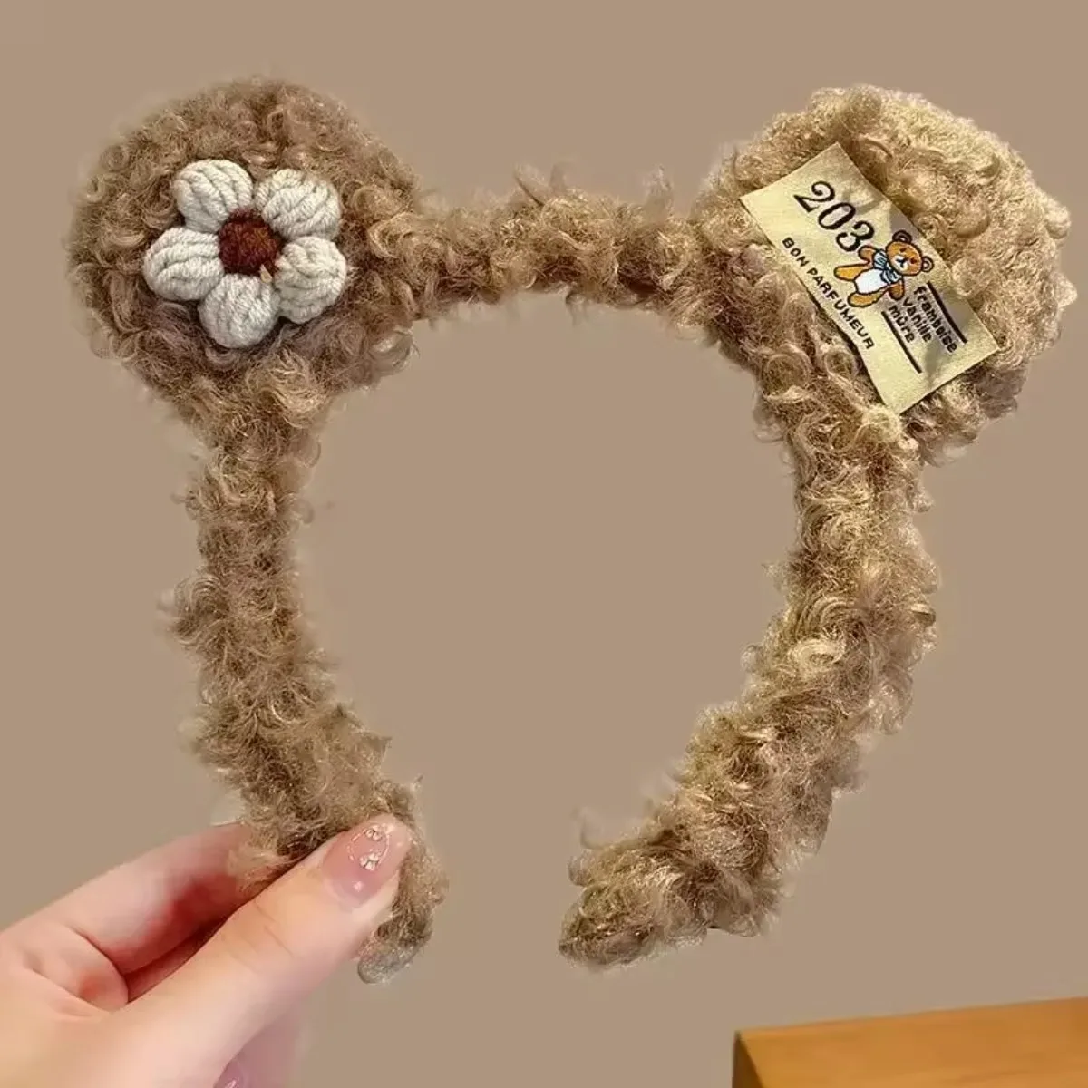 لطيف القطيفة زهرة غسل الوجه الشعر هوب القهوة الضحلة مضحك عقال جميل ماكياج إكسسوارات الشعر هدية للنساء #2