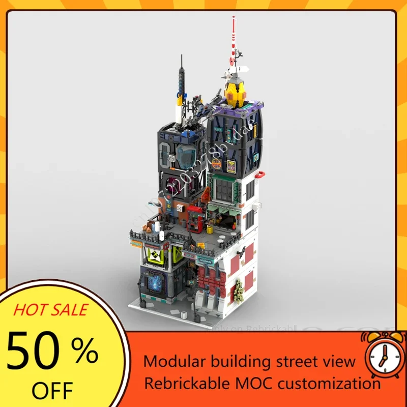 5179PCS Punk City Hot City Selling MOC Creative StreetView Puzzle Architecture DIY Birthdayal Assembly Model Toy Christmas Gift